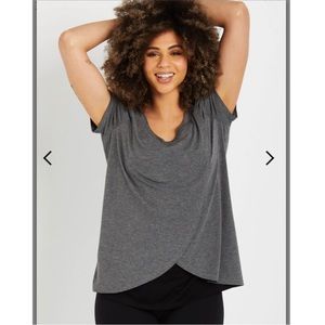 Gray Layered nursing top Motherhood Maternity